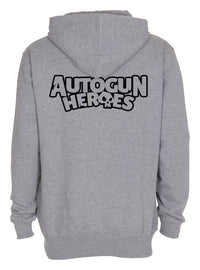 Autogun Heroes SKULL Hoody oxford grey